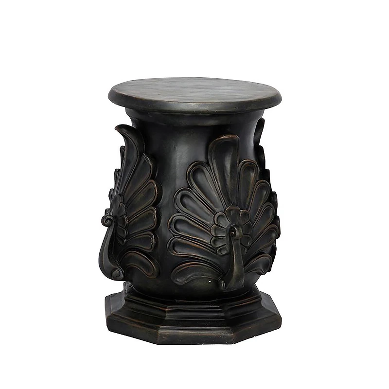  Design Toscano® 19" Green Bronze Classic Peacock Statuary Pedestal