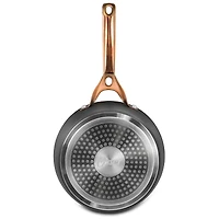 Oster Allsberg 1.7qt. Aluminum Sauce Pan With Lid Set & Bronze Handles