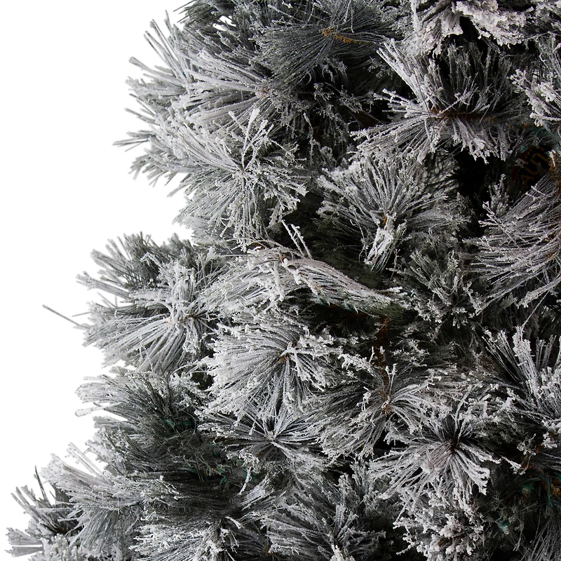 7.5ft. Unlit Flocked Black Spruce Artificial Christmas Tree