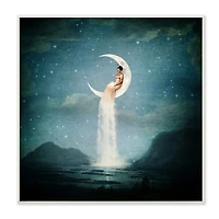 Stupell Industries Moon & Ocean Landscape Wall Plaque Art