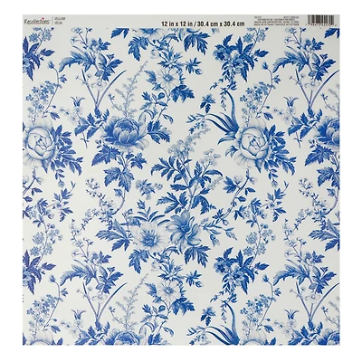 12" x 12" Blue Flower Vellum Paper by Recollections™