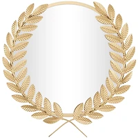 CosmoLiving by Cosmopolitan Gold Metal Leaf Wall Mirror 23" x 2" x 23"