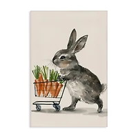 Stupell Industries Bunny with Carrots Canvas Wall Art