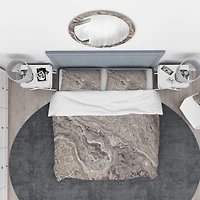 Designart 'Onyx Travertine Tile' Mid-Century Modern Bedding Set