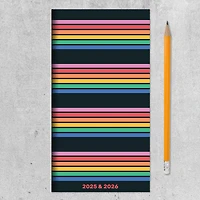 TF Publishing 2025-2026 Small Retro Stripe Monthly Pocket Planner