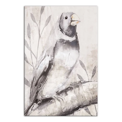 Dusty Blue Bird Canvas Wall Art