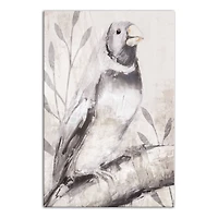 Dusty Blue Bird Canvas Wall Art