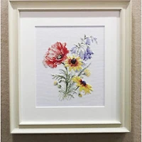 Alisa Bouquet With Poppy Cross Stitch Kit