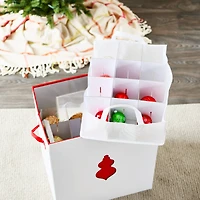 Household Essentials Red & White Ornament Storage Box