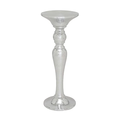 3ft. Silver Polystone Glam Pedestal Table