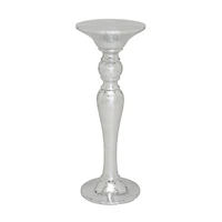 3ft. Silver Polystone Glam Pedestal Table