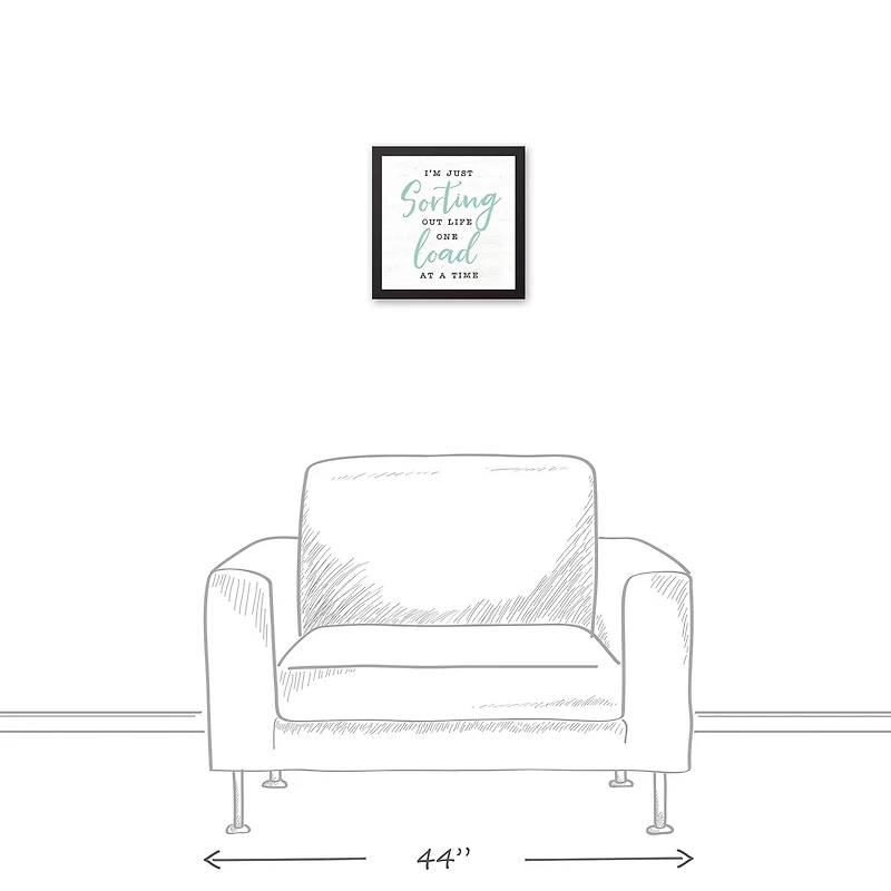 Sorting Load 12" x 12" Black Framed Canvas