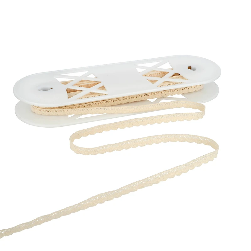 0.37" Ivory Scalloped Crochet Lace Trim by Celebrate It®