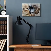 Stupell Industries Big Horned Ram Canvas Wall Art