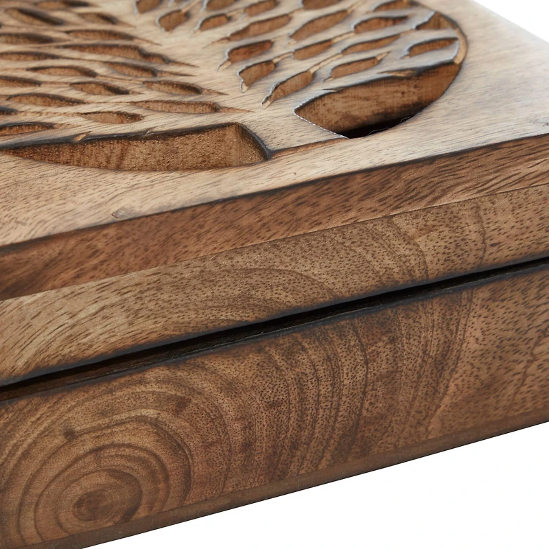 Brown Mango Wood Natural Box Set
