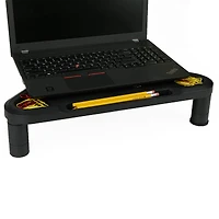 Mind Reader Black Monitor Plastic Stand Riser Set