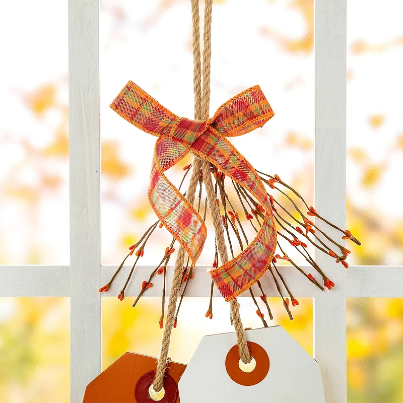 Glitzhome® 24" Thanksgiving Wooden "Give Thanks" Door Hanger