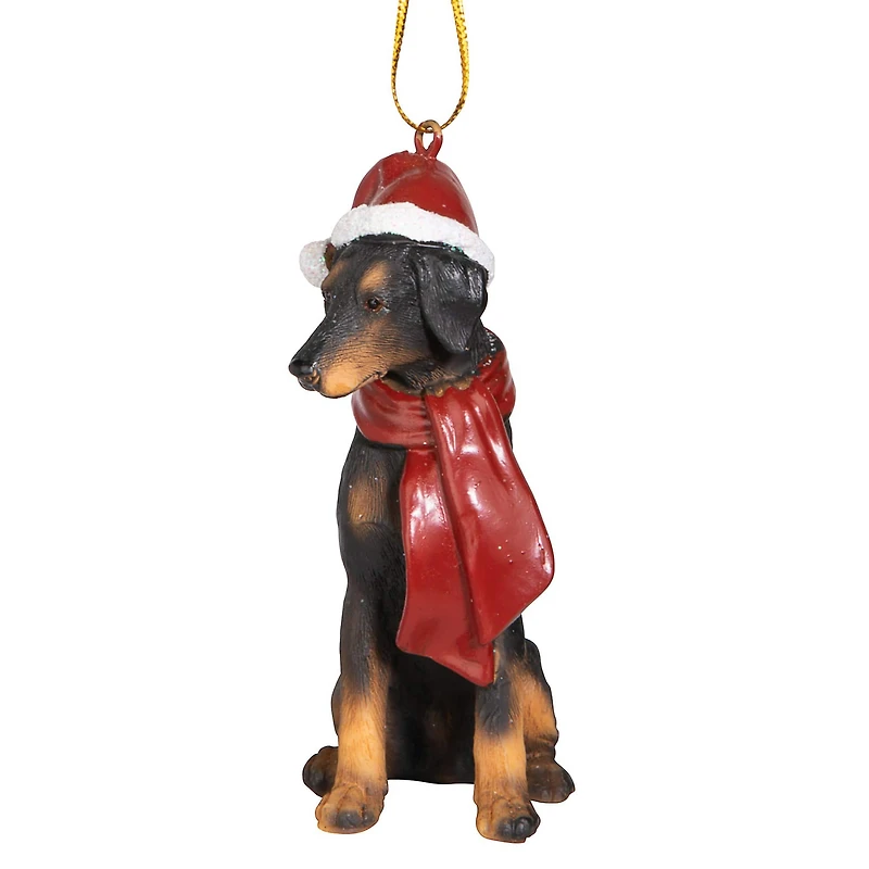 3.5" Doberman Pinscher Holiday Dog Ornament