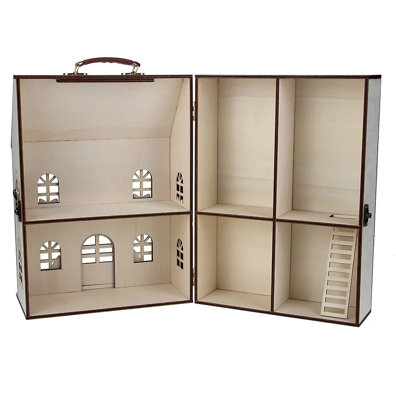 12.25" Unfinished Winter Home DIY Wood Dollhouse by Make Market®