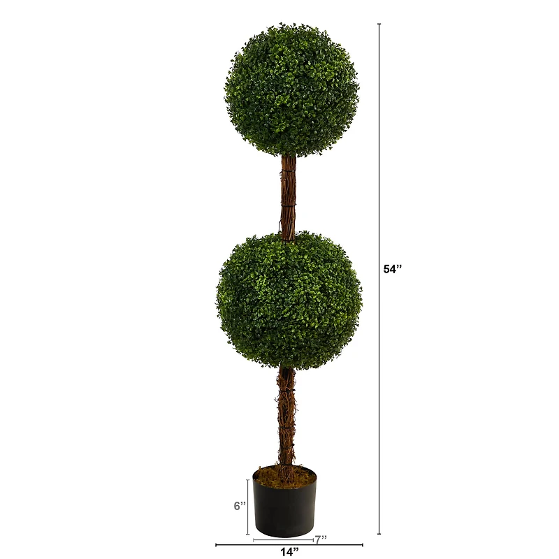 4.5ft. Potted Boxwood Double Ball Topiary Tree