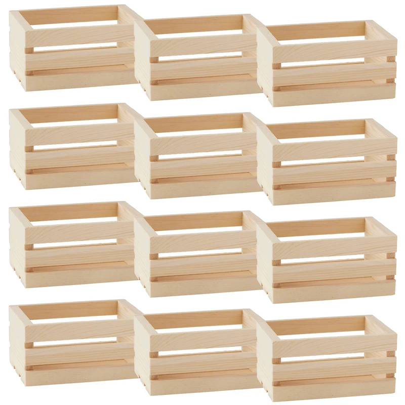 24 Pack: Mini Wood Crate by Make Market®