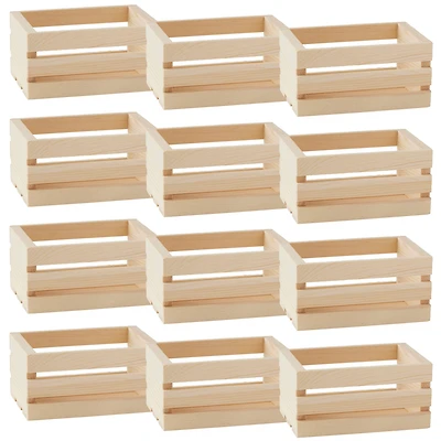 24 Pack: Mini Wood Crate by Make Market®