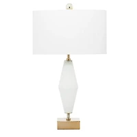 31" Gold Glass Transitional Table Lamp