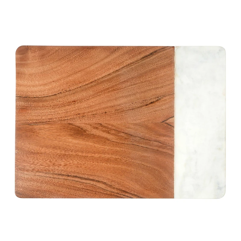 12" Natural Wood & Marble Cutting Board by Ashland®