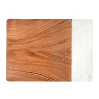 12" Natural Wood & Marble Cutting Board by Ashland®