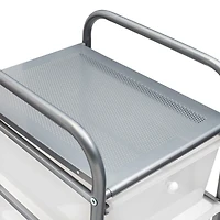 Honey Can Do Silver 5-Drawer Rolling Storage Cart