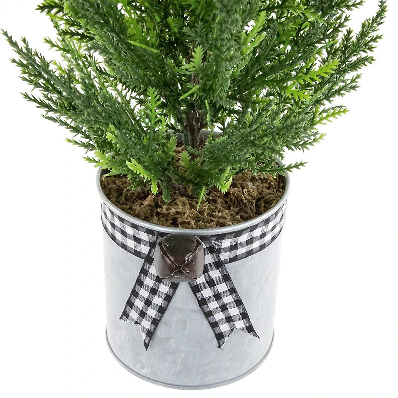 18.5" Unlit Cypress Artificial Potted Christmas Tree