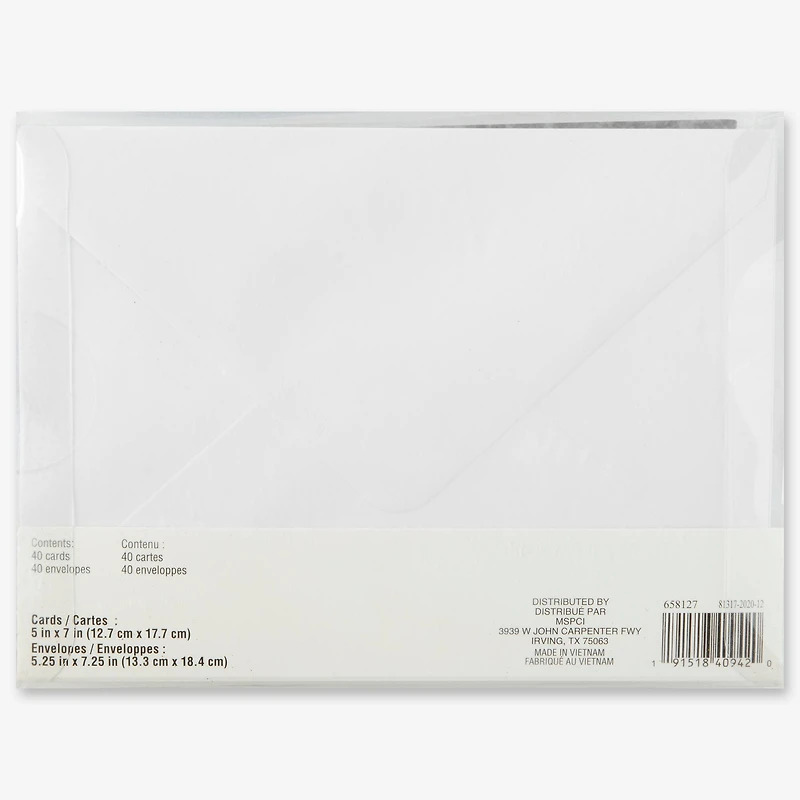 6 Packs: 40 ct. (240 total) 5" x 7" Glitter Rainbow Cards & Envelopes by Recollections™
