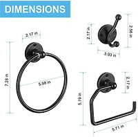 Stainless Steel Towel Ring & Toilet Paper Holder Set