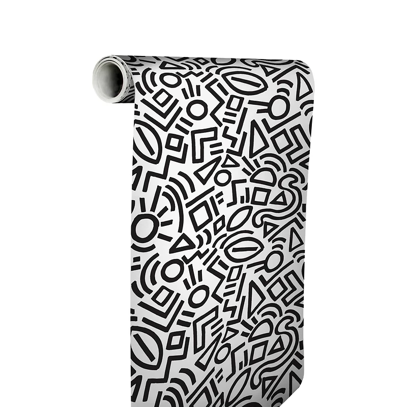 NuWallpaper Aelfie Doodle Abstract Peel & Stick Wallpaper