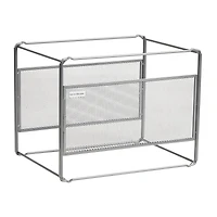 Mind Reader Hanging File Folder Organizer, Desktop Organizer, Storage, Office, Metal Mesh, Silver