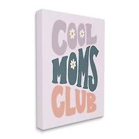Stupell Industries Cool Moms Club Floral Phrase Canvas Wall Art
