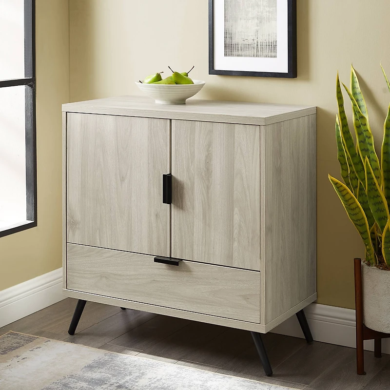 Walker Edison Birch 2 Door Accent Cabinet