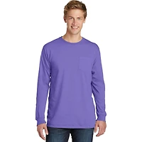 Port & Company® Beach Wash® Garment-Dyed Long Sleeve Pocket T-Shirt