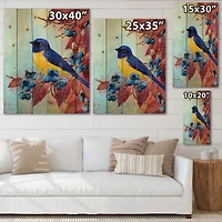 Designart - Bright Bird Bullfinch Sitting On A Branch I