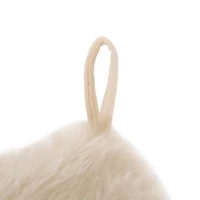 Glitzhome® 21" White Plush Stocking, Set Of 2