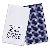 Love and Beach Hand Towel Set