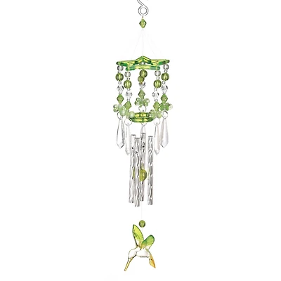 13" Green Hummingbird Wind Chimes