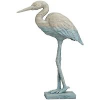 19" Light Blue Ombre Textured Flamingo Sculpture