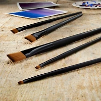 Royal & Langnickel® Essentials™ Acrylic Gold Taklon 5 Piece Bright Brush Set