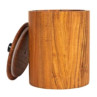 Hello Honey® 6.5" Natural Compact Acacia Wood Canister with Handle