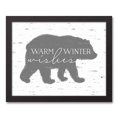 Warm Winter Wishes 11x14 Black Framed Canvas
