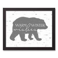 Warm Winter Wishes 11x14 Black Framed Canvas