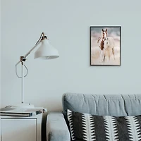 Stupell Industries Calm Horses in Muted Beige Meadow Photograph in Frame Wall Art