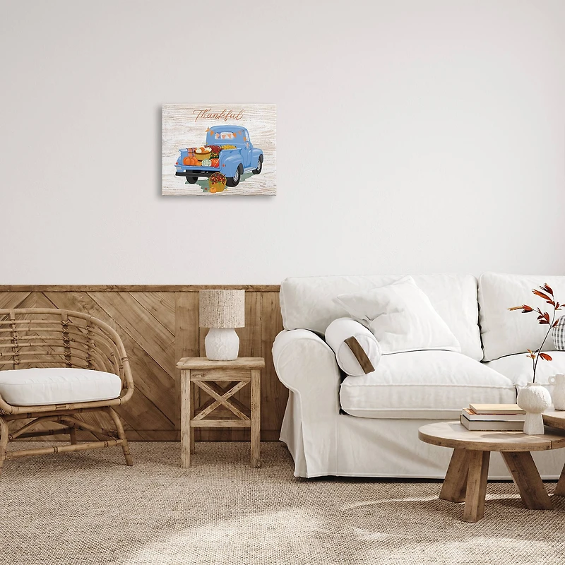 Stupell Industries Thankful Farmhouse Harvest Truckload Canvas Wall Art