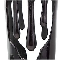 Black Contemporary Aluminum Drip Vase Set